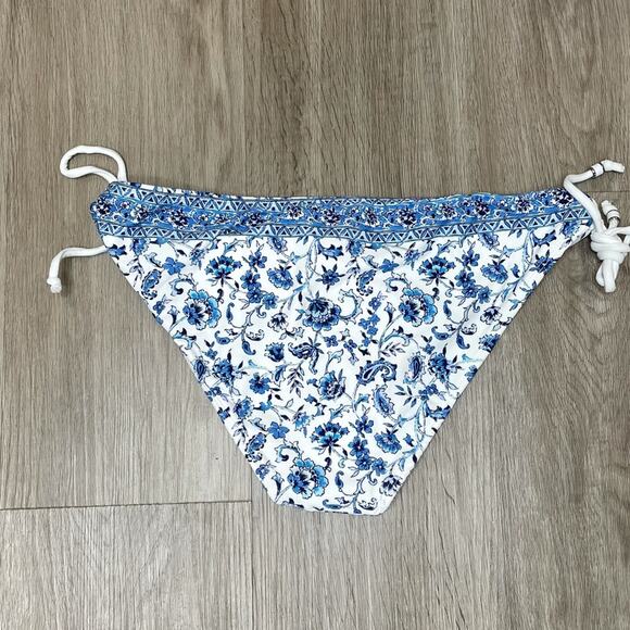 SHOSHANNA SWIMWEAR Women's Blue/White Chambray Paisley Floral Swim Bottoms sz XL - Picture 3 of 5